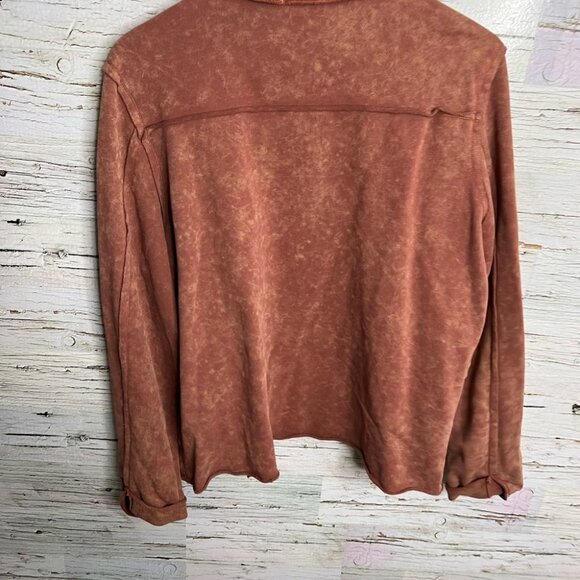 Promesa brown  distressed cardigan blazer sweater jacket size large - Picture 8 of 9